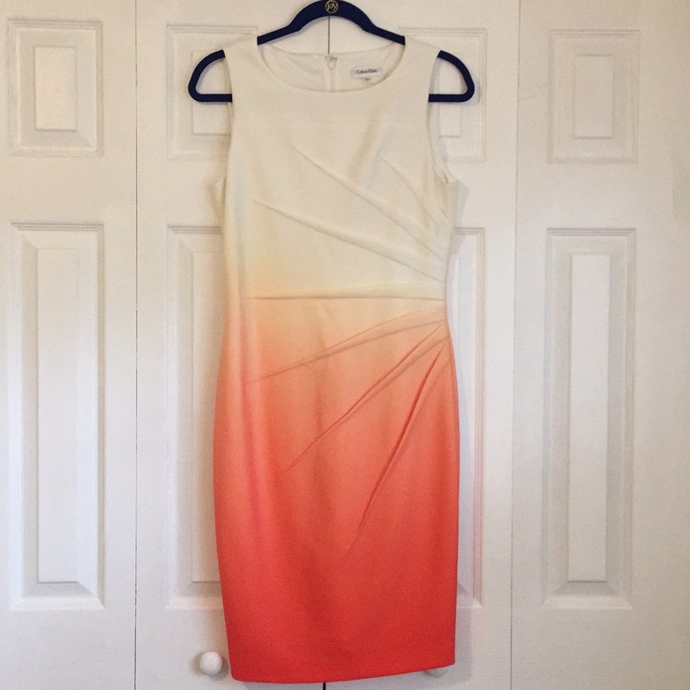 Calvin Kline Orange Ombre Dress